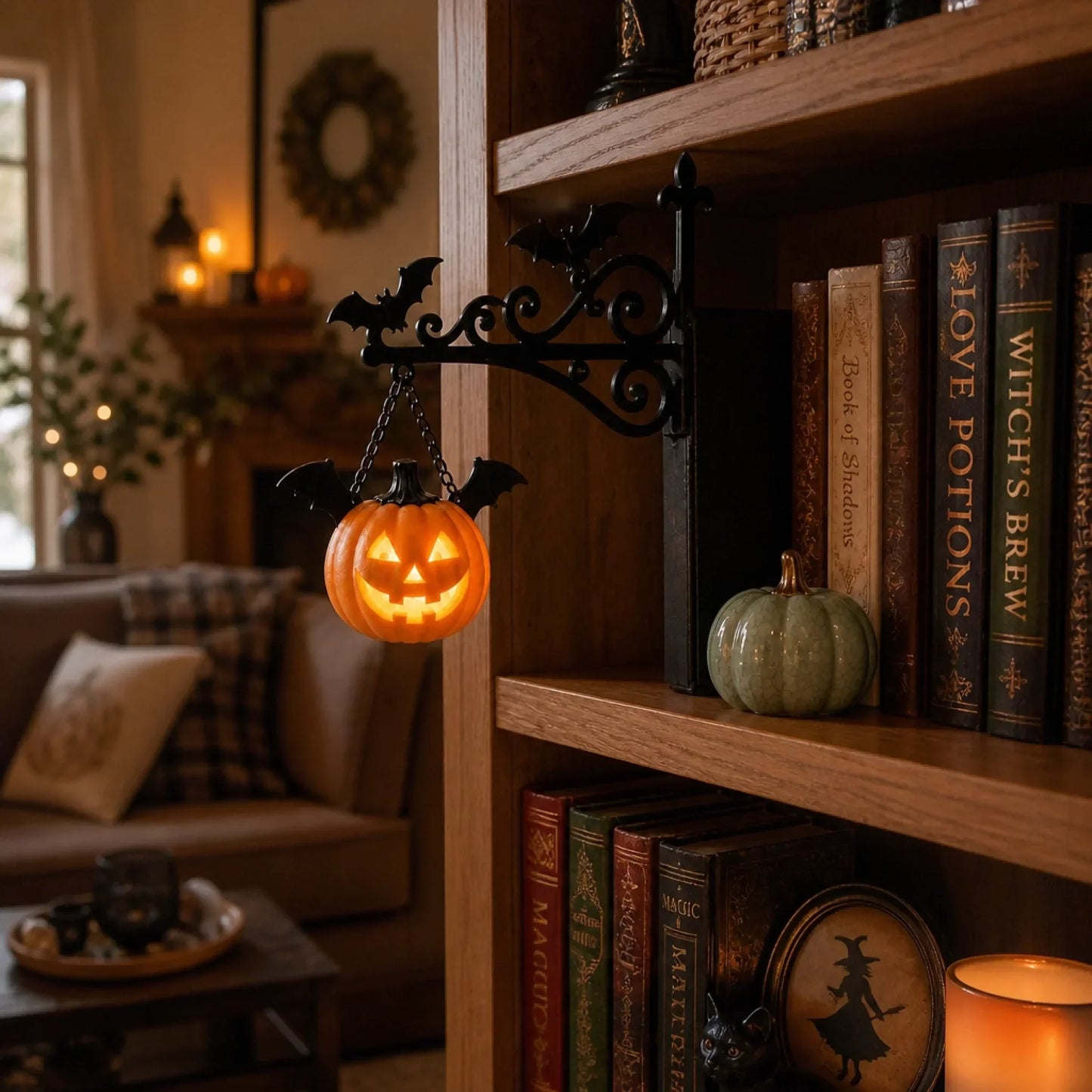 Bookshelf Lantern Light — Cozy Warm Glow Reading Lamp
