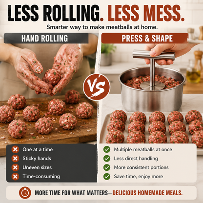 🔥🍝 Stainless Steel Multi-Meatball Maker – Make 6 or 12 at Once