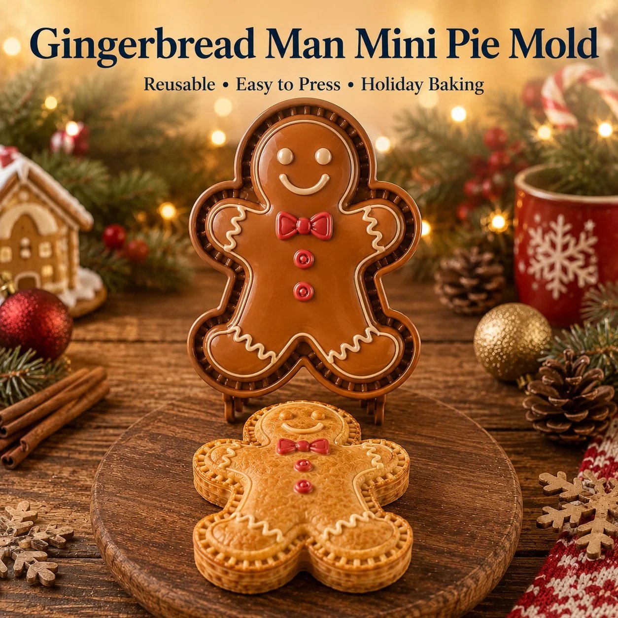 🎄 9-Design Christmas Mini Pie Mold Collection 🥧✨
