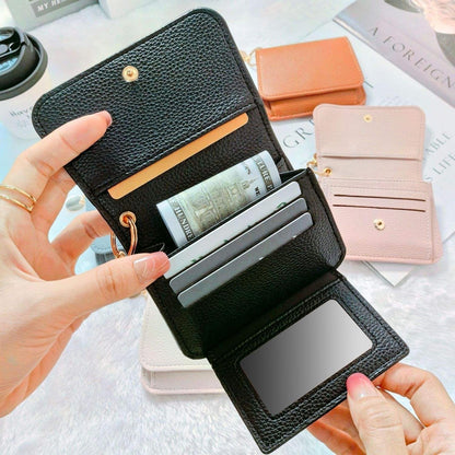 💖Hot 59% OFF🌹RFID Short Wallets for Women – Fashionable Card Holder with Key Ring & Coin Purse
