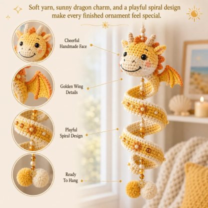 ✨Copy of Buy 3 Get 1 Free | 🐉 Beginner-Friendly DIY Enchanted Dragon Spiral Hanging Ornament Kit | Complete Kit with All Tools & Step-by-Step Guide Included 💕