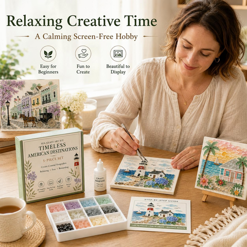 Sea Glass Art Kit Timeless American Destinations