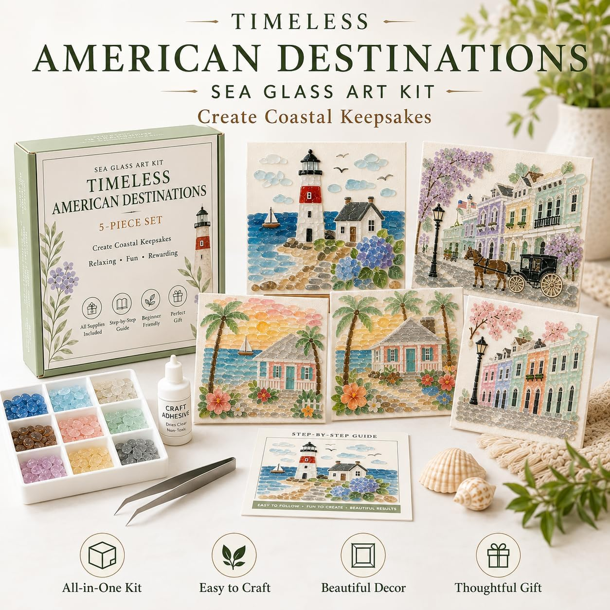 Sea Glass Art Kit Timeless American Destinations