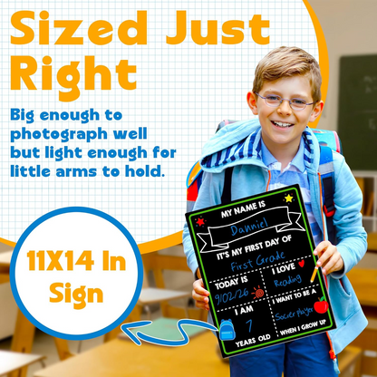 Double Sided First and Last Day of School Board, Easy Clean Blank Writing Board for Pre-k