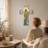 Standing Wooden Jesus Cross Wall Decor