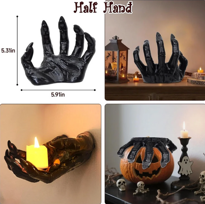 🎃Halloween Decorations, Pack of 3 Wall Mounted Creepy Reaching Hands with Lighted Candles