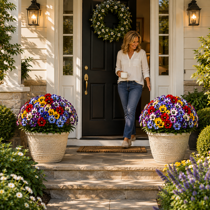 🌸 Lifelike Pansy Bushes 🌿 – No Water, Always in Bloom ✨