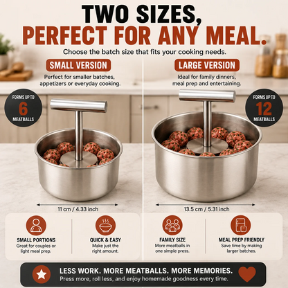 🔥🍝 Stainless Steel Multi-Meatball Maker – Make 6 or 12 at Once