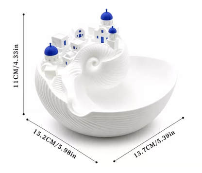Blue and White Ocean Theme Key Holder Tray Ceramic Home Decor