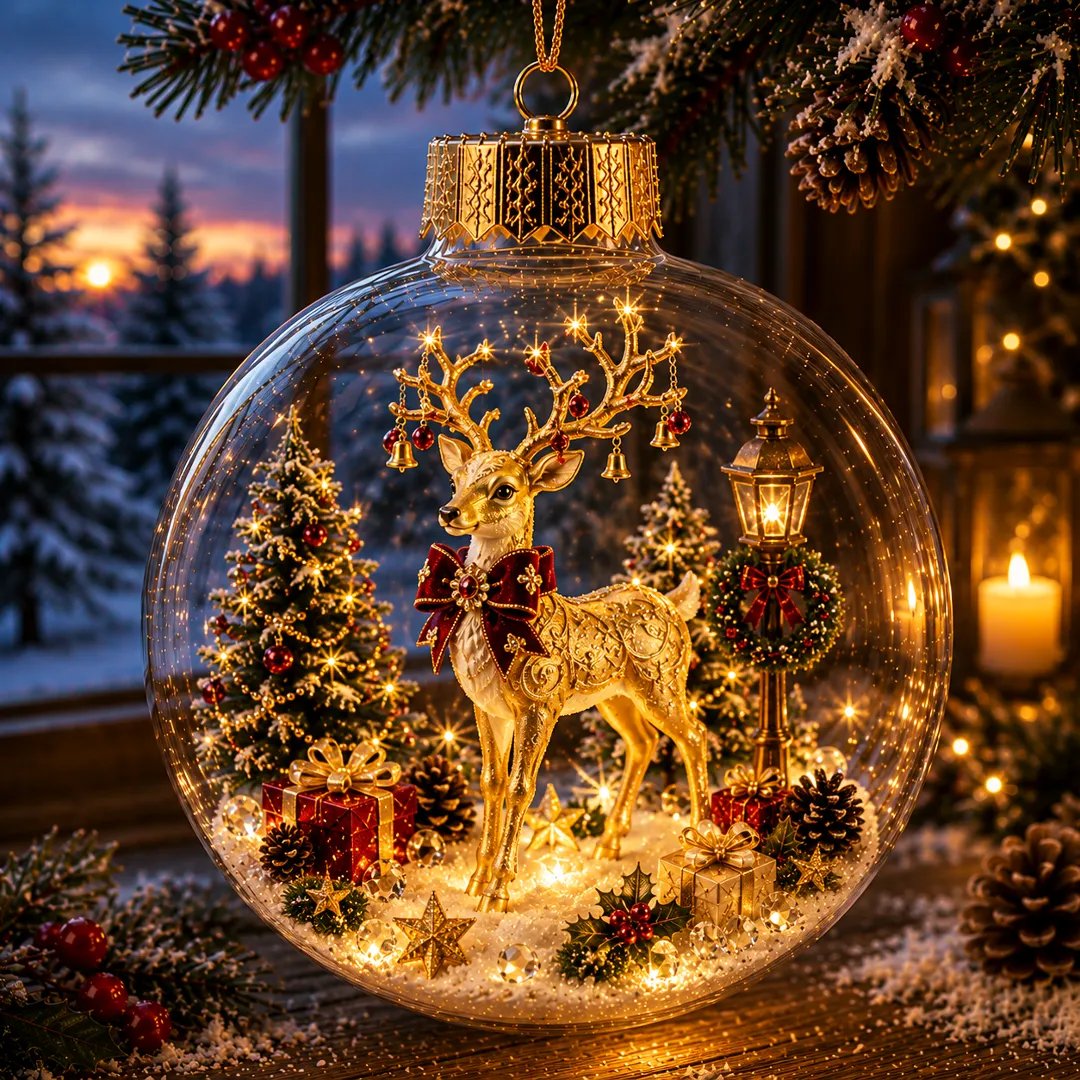 ✨🎄 Light-Up Christmas Story Ornament – Mini Holiday Scene