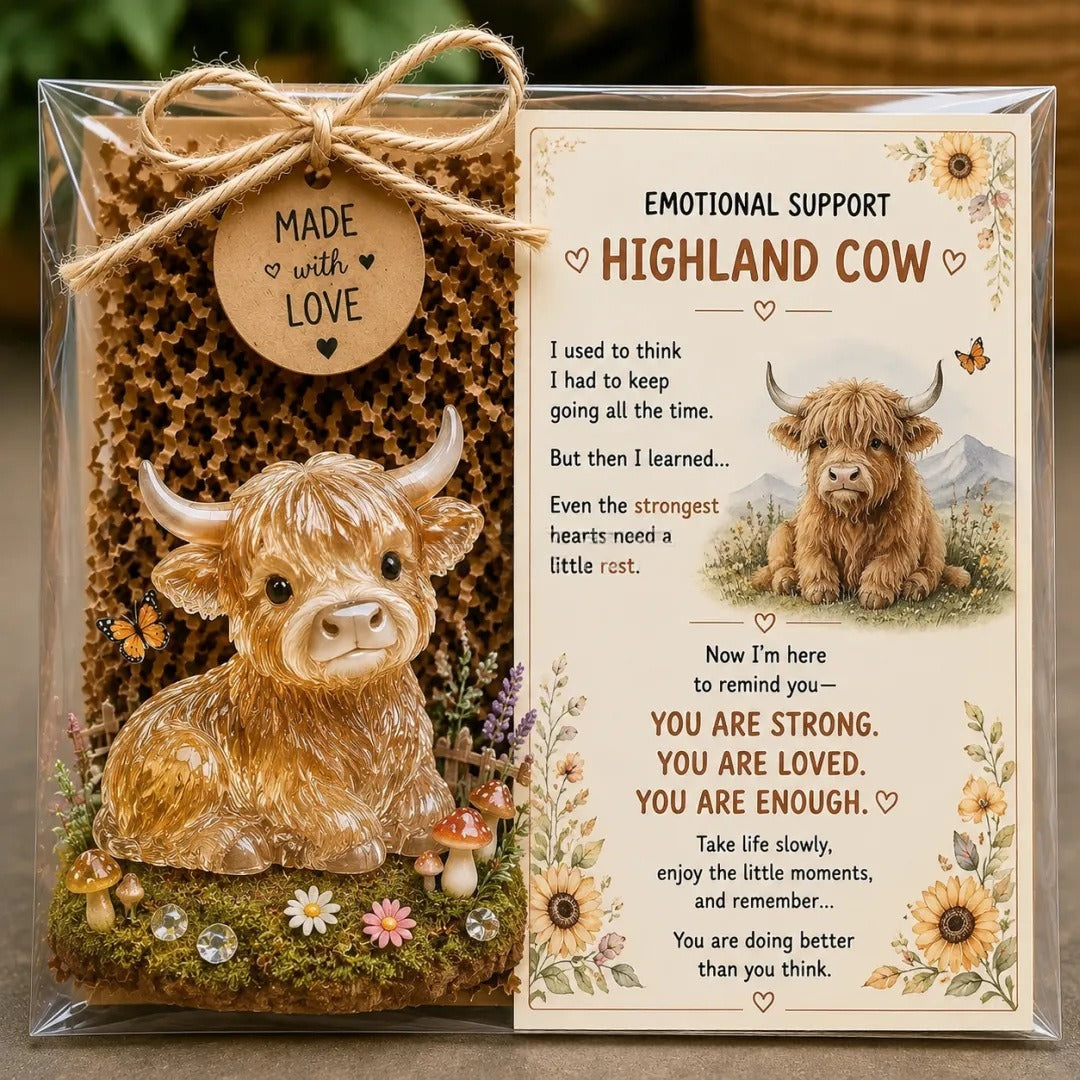 🌸🐝🦛 Emotional Glass Support Animal Gift Set – A Meaningful Little Reminder That You Matter 💕