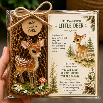 🌸🐝🦛 Emotional Glass Support Animal Gift Set – A Meaningful Little Reminder That You Matter 💕