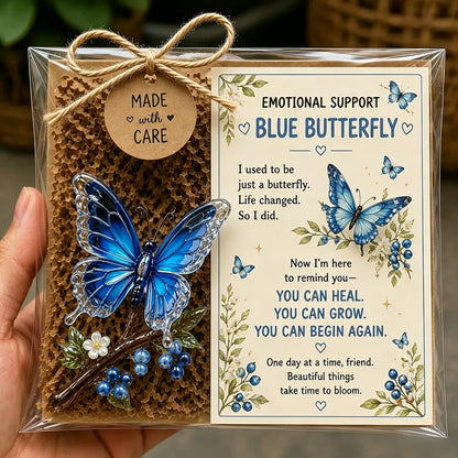 🌸🐝🦛 Emotional Glass Support Animal Gift Set – A Meaningful Little Reminder That You Matter 💕