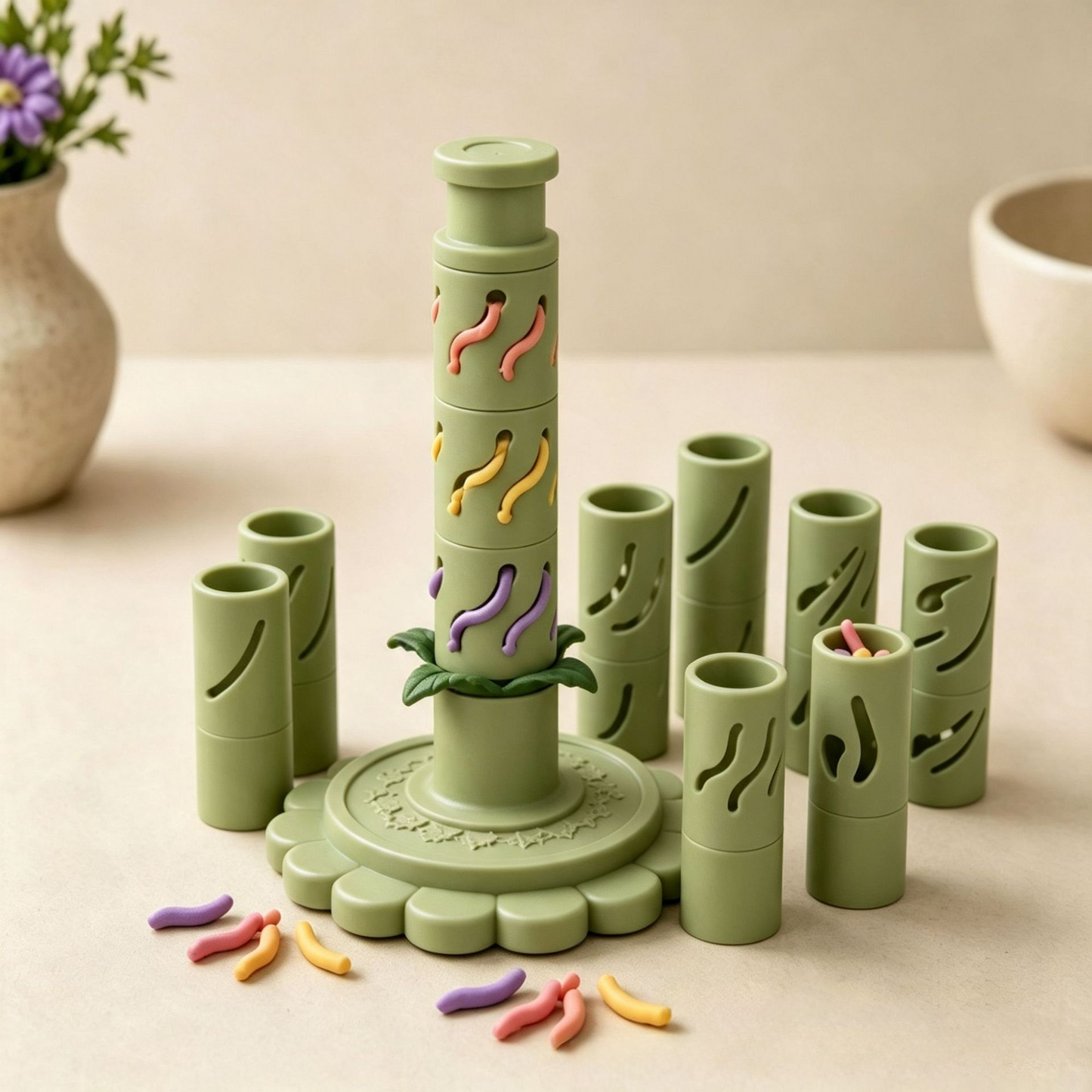 Modular Clay Bloom Maker with 9 Shaping Sleeves