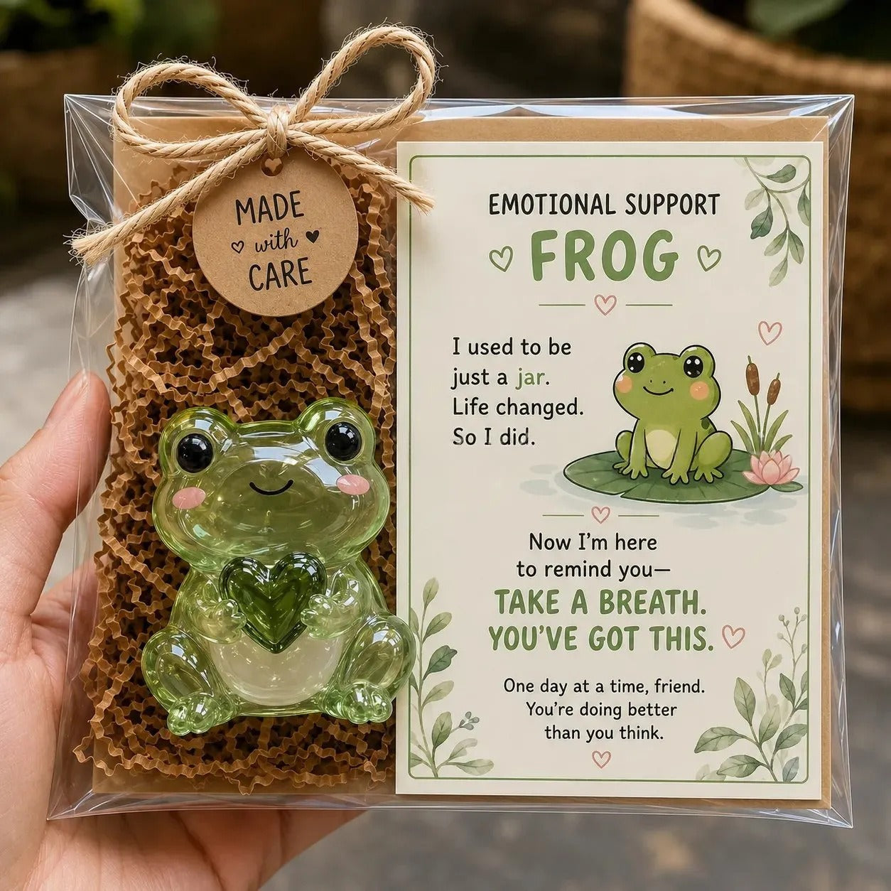 🌸🐝🦛 Emotional Glass Support Animal Gift Set – A Meaningful Little Reminder That You Matter 💕
