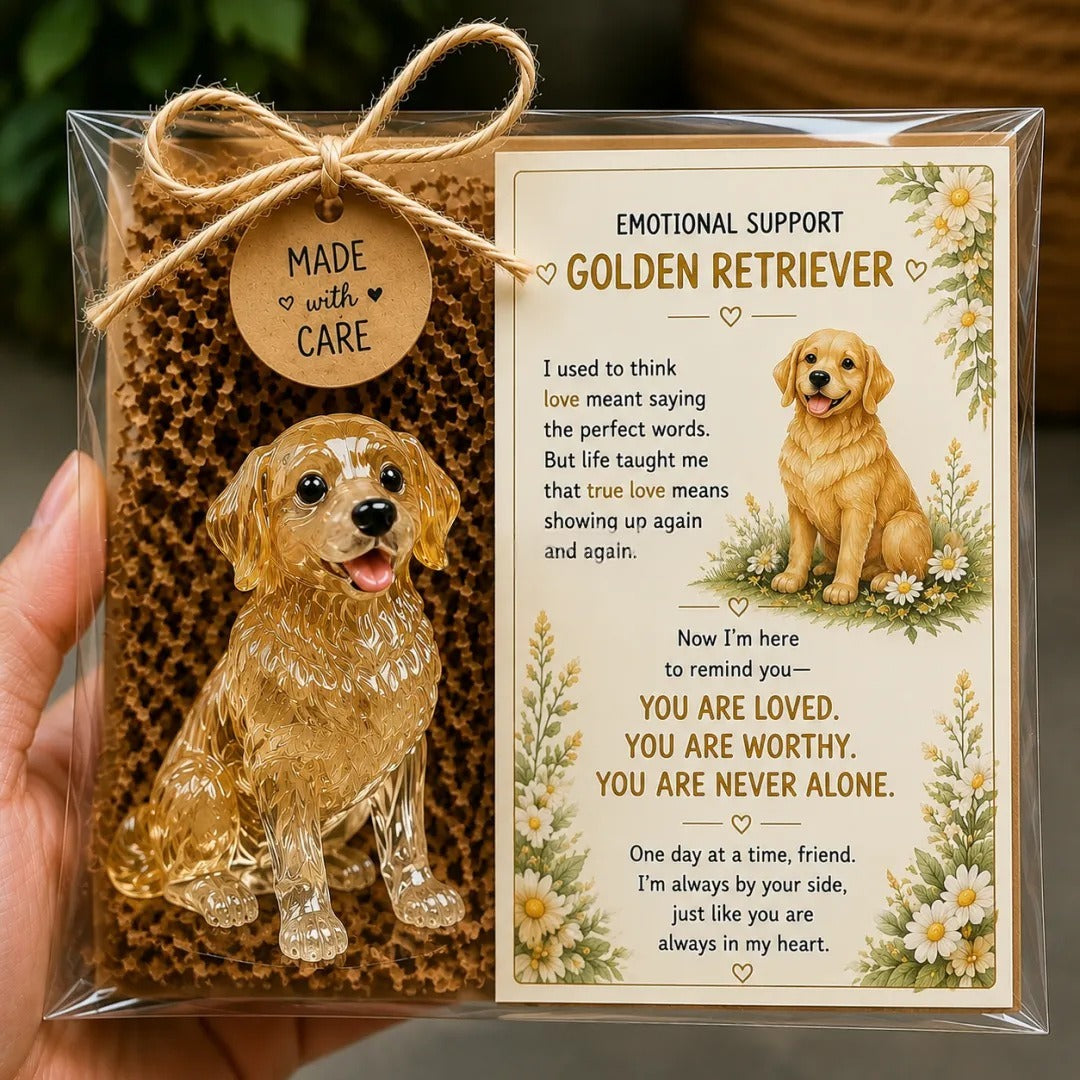 🌸🐝🦛 Emotional Glass Support Animal Gift Set – A Meaningful Little Reminder That You Matter 💕