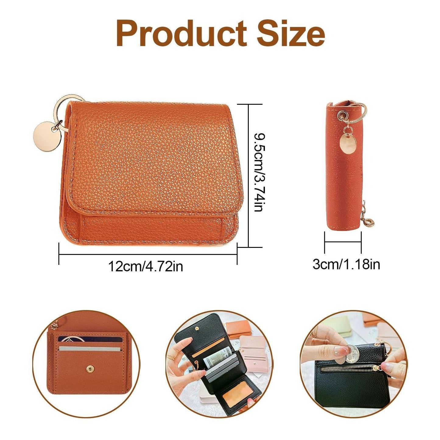 💖Hot 59% OFF🌹RFID Short Wallets for Women – Fashionable Card Holder with Key Ring & Coin Purse