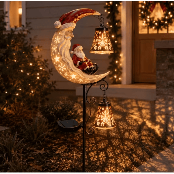 🎅Christmas Early Discount 49% Off - 🔥Santa’s Moonlight Lantern Solar Garden Stake⛄