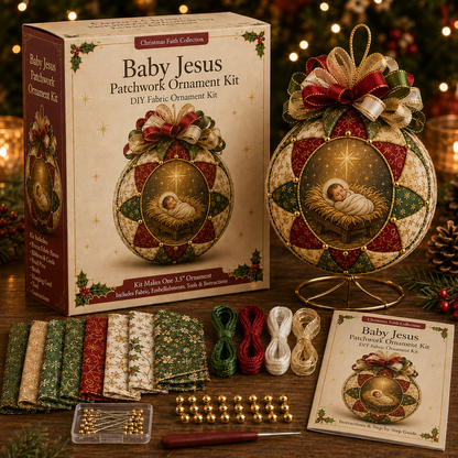 ⛪ Christmas Nativity Patchwork Ornament DIY Kit