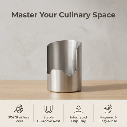 ⭐Thickened Stainless Steel Utensil Organizer, Rust Resistant Easy to Clean