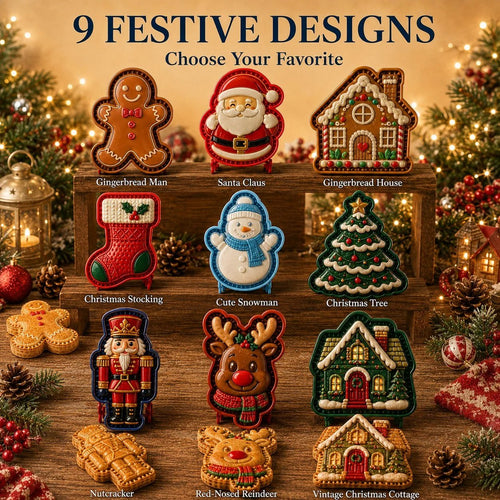 🎄 9-Design Christmas Mini Pie Mold Collection 🥧✨