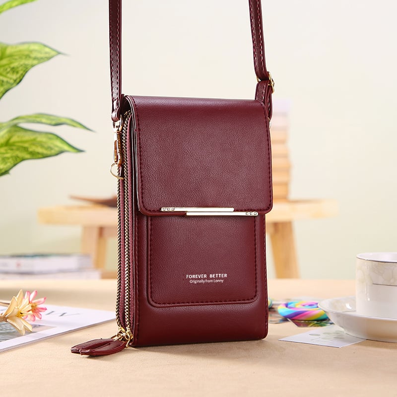 👜 Simple and elegant women's touchscreen crossbody phone wallet📱