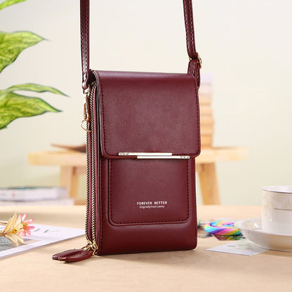 👜 Simple and elegant women's touchscreen crossbody phone wallet📱
