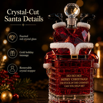 ✨ ✨ Holiday Special: 49% Off – Santa Stuck in the Chimney Whiskey Bottle