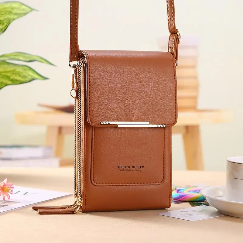 👜 Simple and elegant women's touchscreen crossbody phone wallet📱