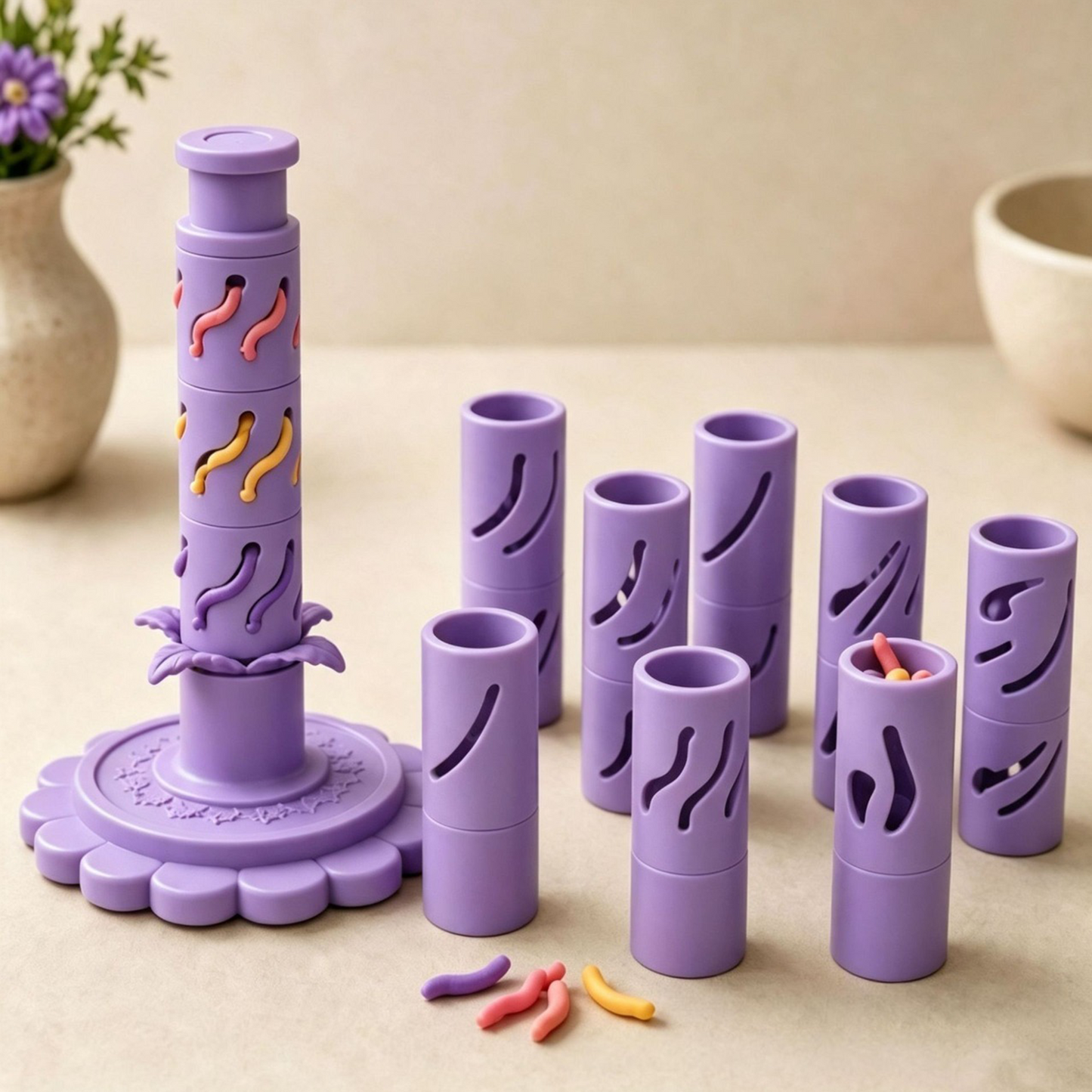 Modular Clay Bloom Maker with 9 Shaping Sleeves