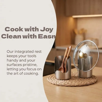 ⭐Thickened Stainless Steel Utensil Organizer, Rust Resistant Easy to Clean