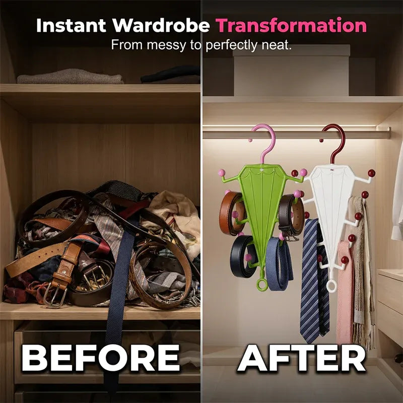 Multi-Functional V-Shaped Double Sided Hanger Storage Rack