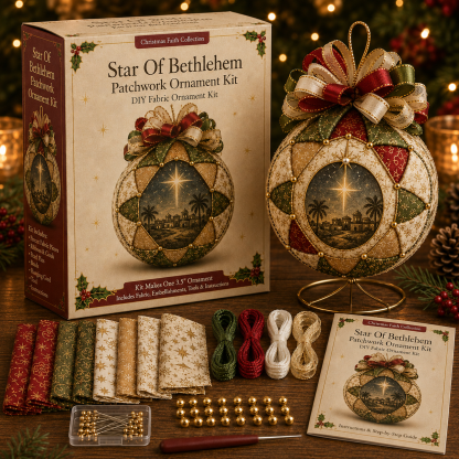 ONLY TODAY🎁 Buy 2, Get 1 FREE⛪ Christmas Nativity Patchwork Ornament DIY Kit