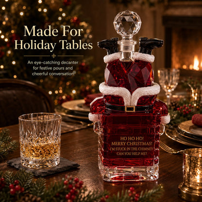 ✨ ✨ Holiday Special: 49% Off – Santa Stuck in the Chimney Whiskey Bottle