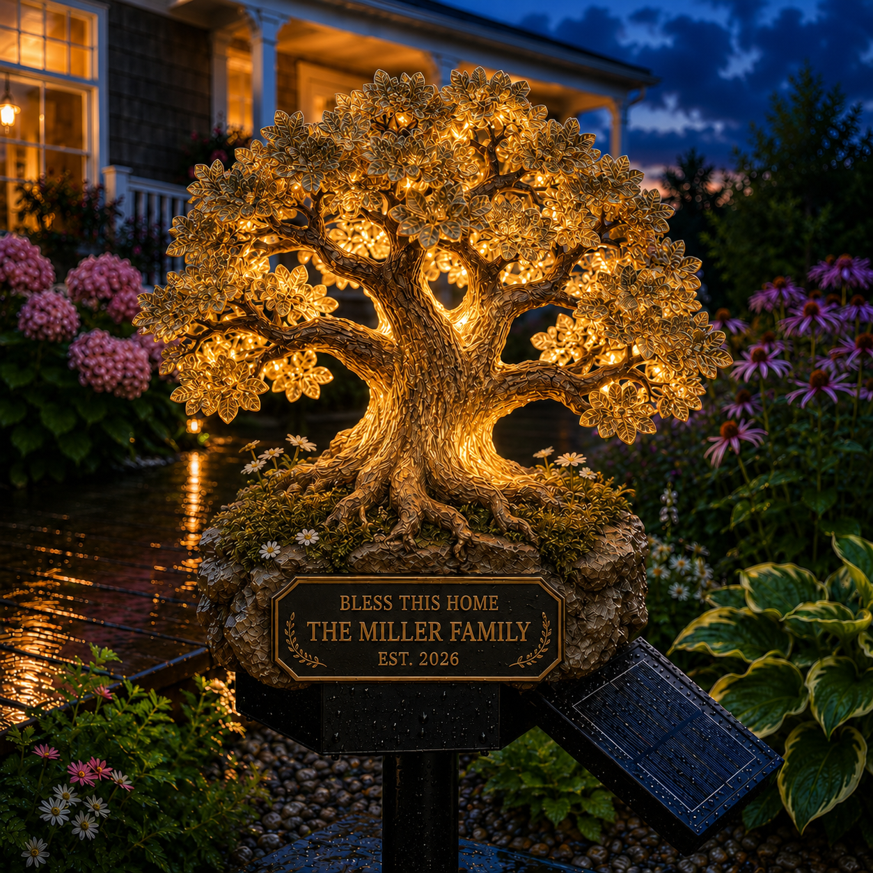 Personalized Solar Memorial Garden Light – Custom Family, Pet & Tribute Designs