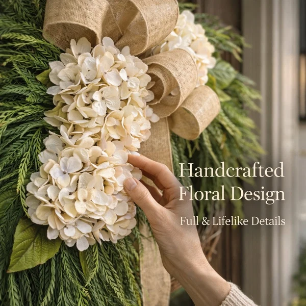 Handcrafted Hydrangea Wreath – The Perfect All-Season Front Door Decor