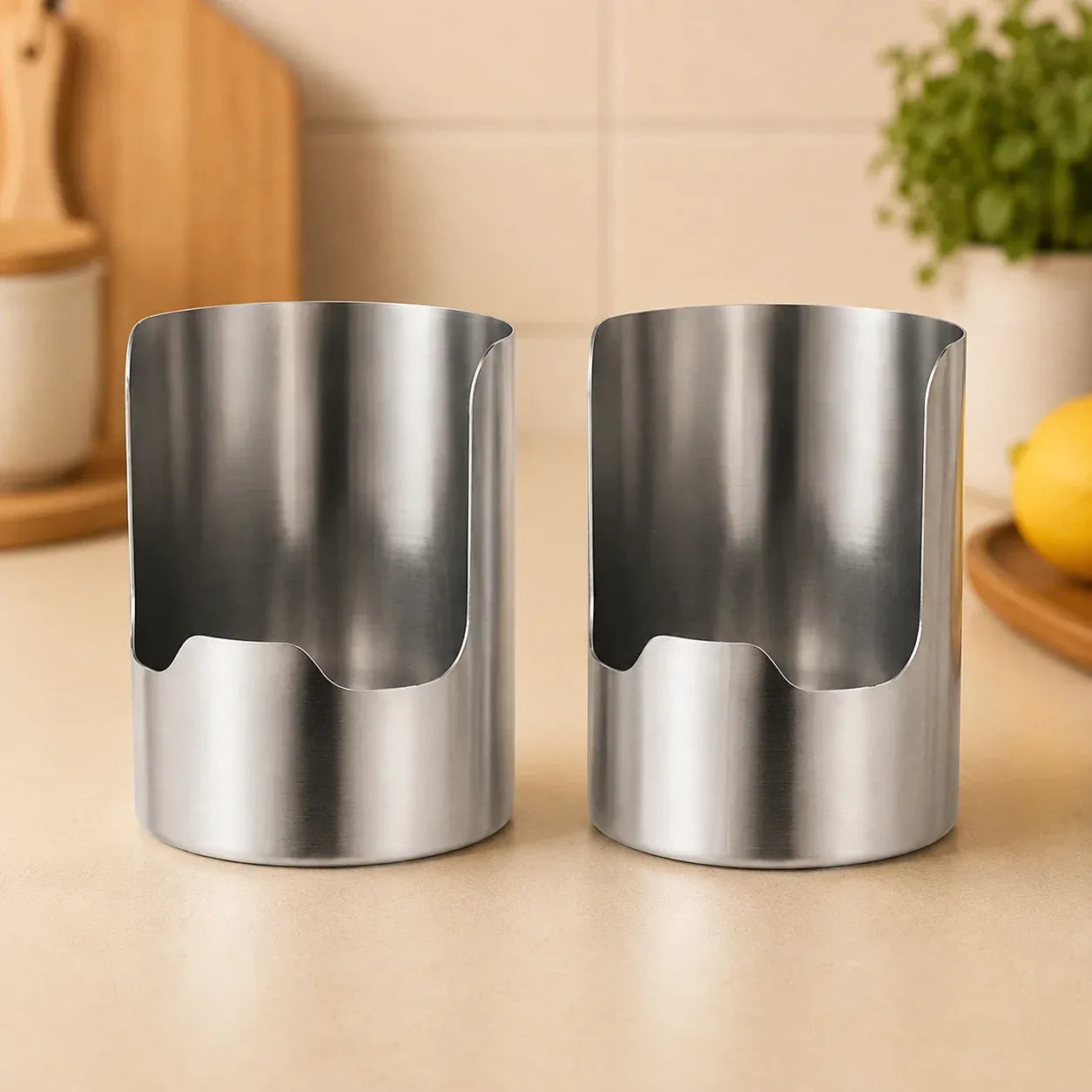 ⭐Thickened Stainless Steel Utensil Organizer, Rust Resistant Easy to Clean