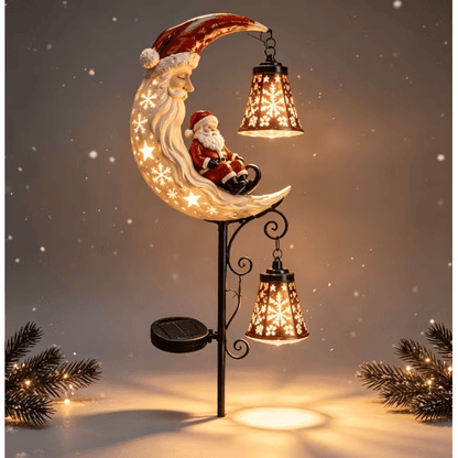🎅Christmas Early Discount 49% Off - 🔥Santa’s Moonlight Lantern Solar Garden Stake⛄