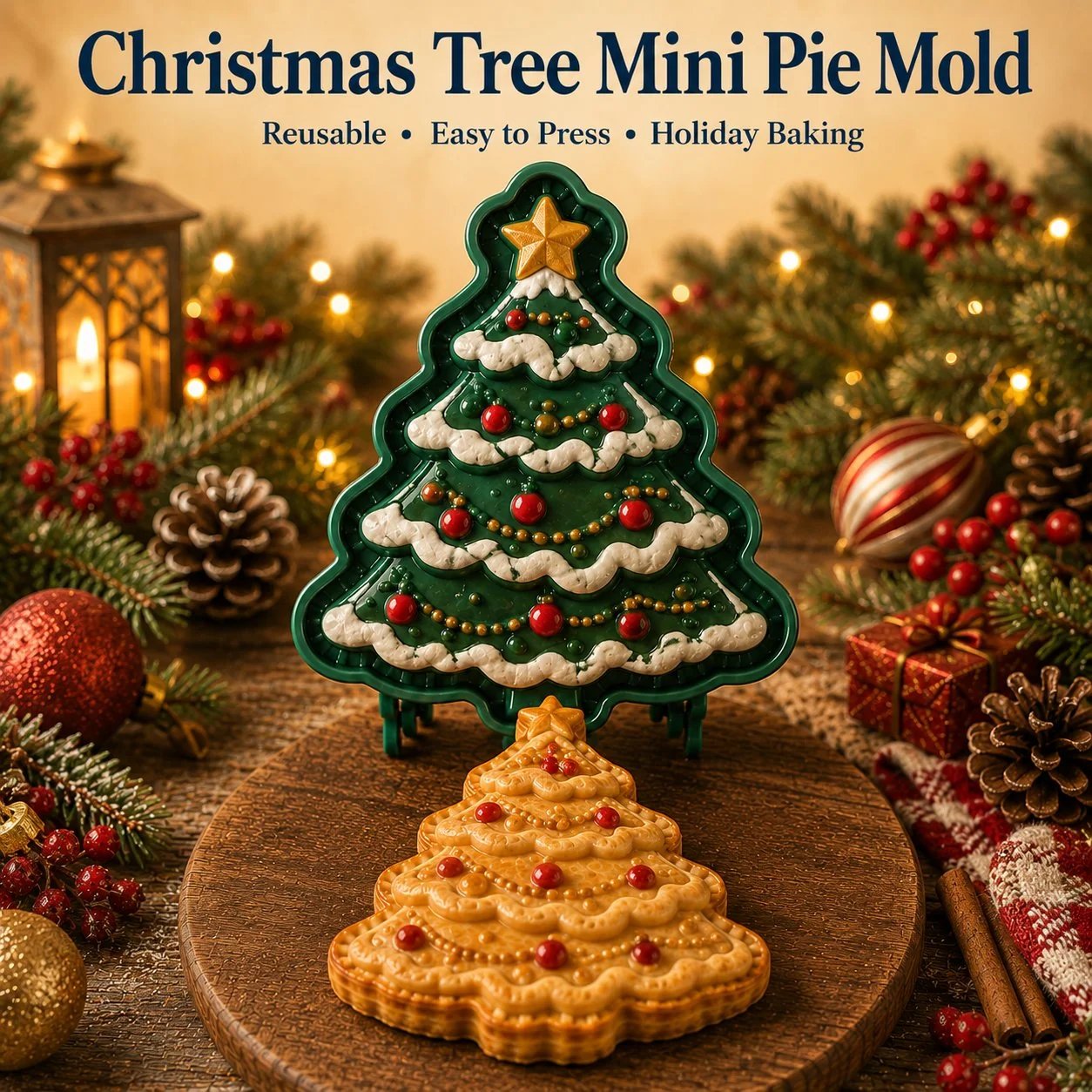 🎄 9-Design Christmas Mini Pie Mold Collection 🥧✨