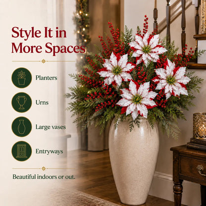 ❀Last Day 64% OFF🔥Christmas Poinsettia Planter Inserts
