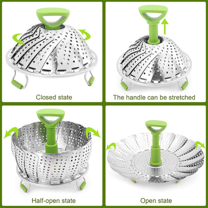 Vegetable Steamer Basket for Cooking Food, Stainless Steel Veggie Steam Basket for Pot 🥦