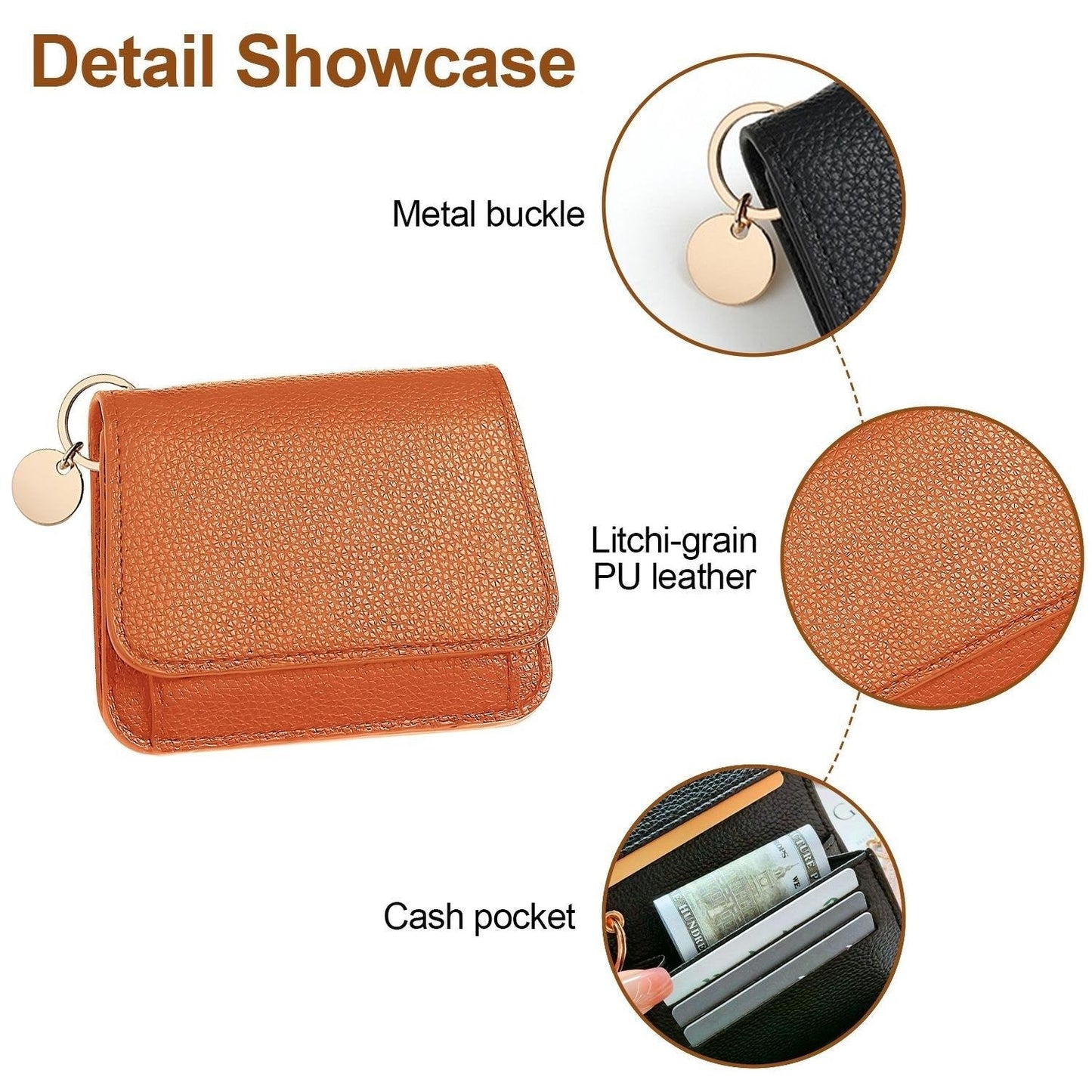 💖Hot 59% OFF🌹RFID Short Wallets for Women – Fashionable Card Holder with Key Ring & Coin Purse