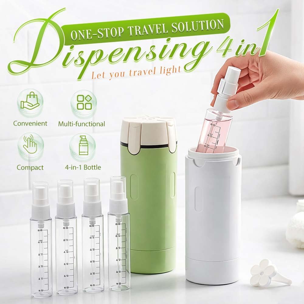 🔥Limited Time 50% Off✨4-in-1 Travel Toiletry Dispenser Bottle