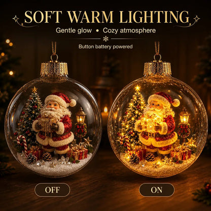✨🎄 Light-Up Christmas Story Ornament – Mini Holiday Scene
