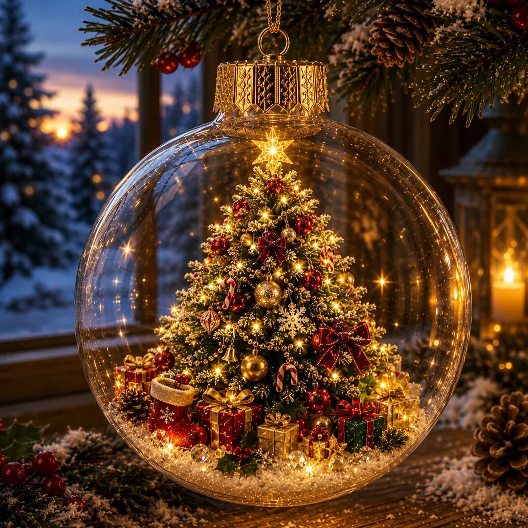 ✨🎄 Light-Up Christmas Story Ornament – Mini Holiday Scene