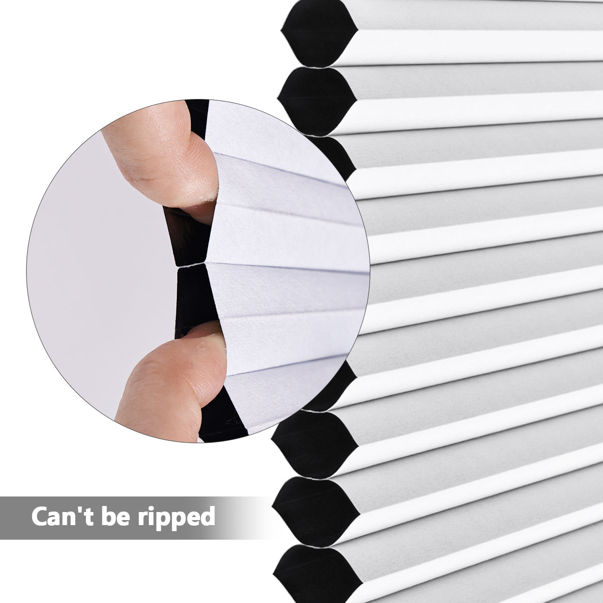 Cordless No Drill Cellular Shades – Custom Size Blackout Honeycomb Shades for Windows