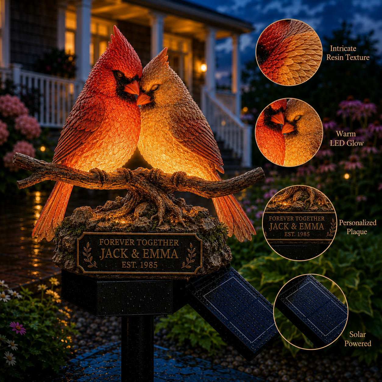 Personalized Solar Memorial Garden Light – Custom Family, Pet & Tribute Designs