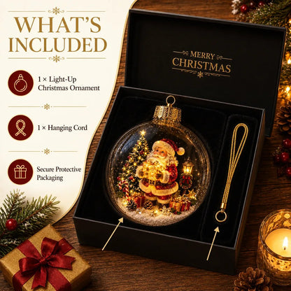 ✨🎄 Light-Up Christmas Story Ornament – Mini Holiday Scene