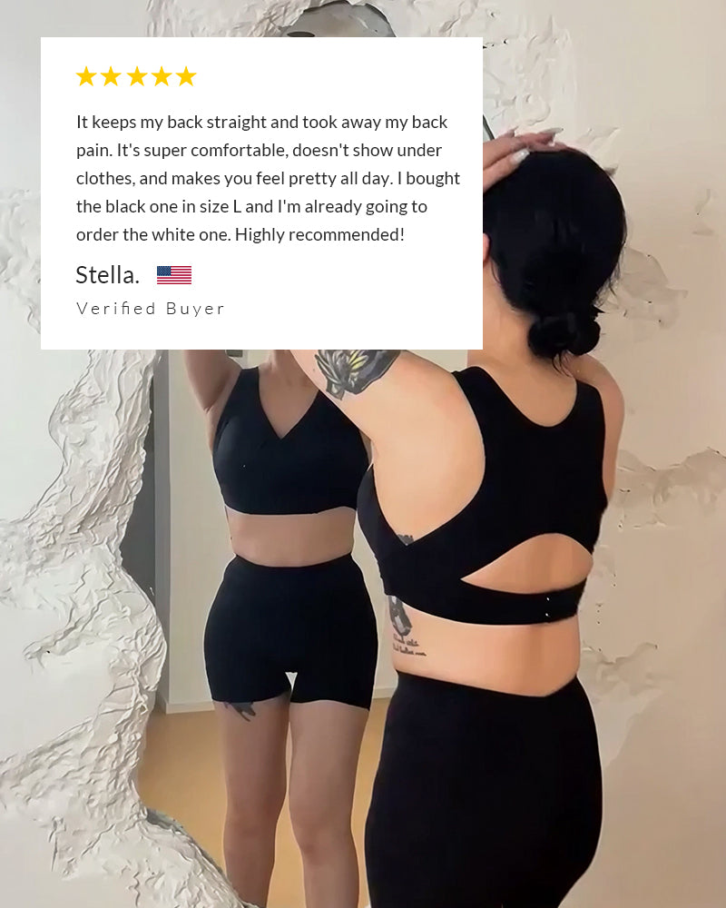 Hot Sale 70% OFF - Cross Back Front Closure Wireless Posture Support Bra