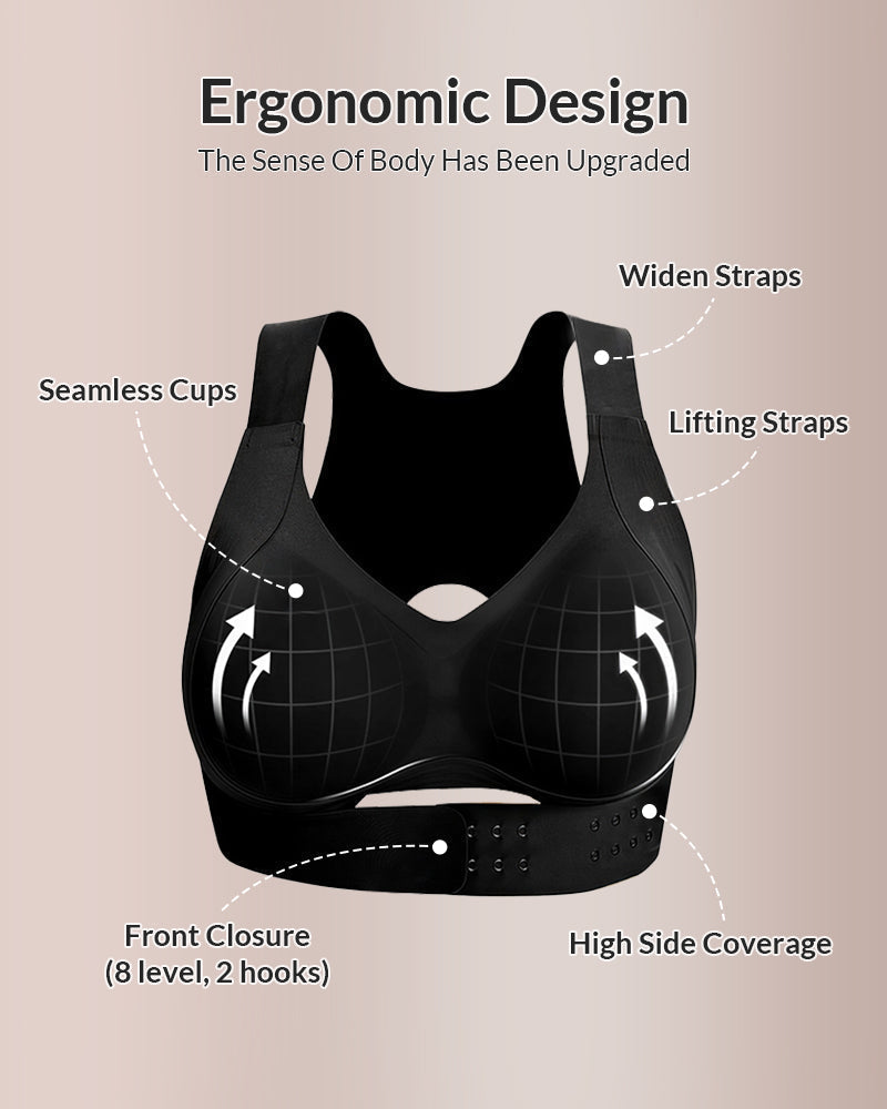 Hot Sale 70% OFF - Cross Back Front Closure Wireless Posture Support Bra